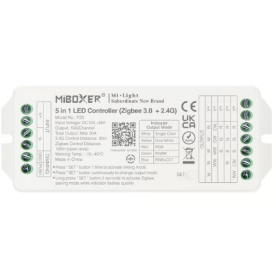 KONTROLER RGB+CCT 20A 12-48V 4-STR PZ5 WI-FI